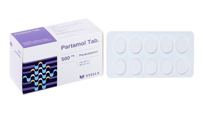 Partamol Tab 500mg giảm cơn đau, hạ sốt