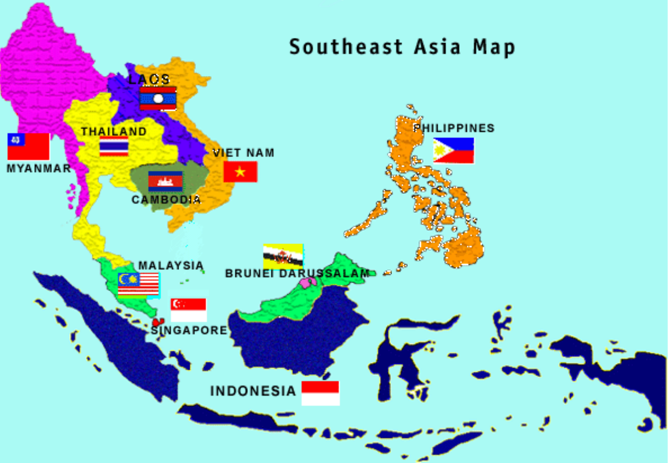 Suatu kawasan di benua asia yang mencakup indochina dan semenanjung malaya serta kepulauan di sekitarnya adalah asia