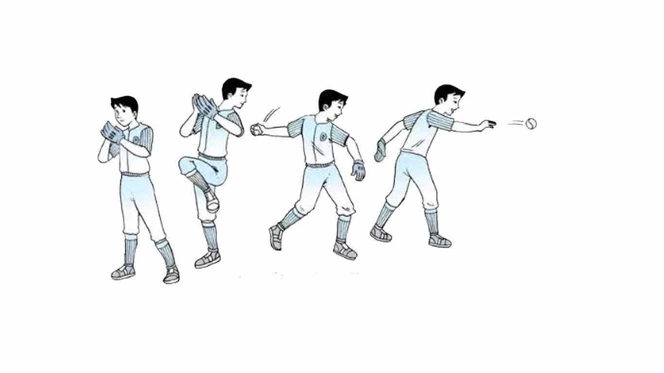 gerakan salah satu kaki yang benar saat pelempar bola pitcher melemparkan bola adalah