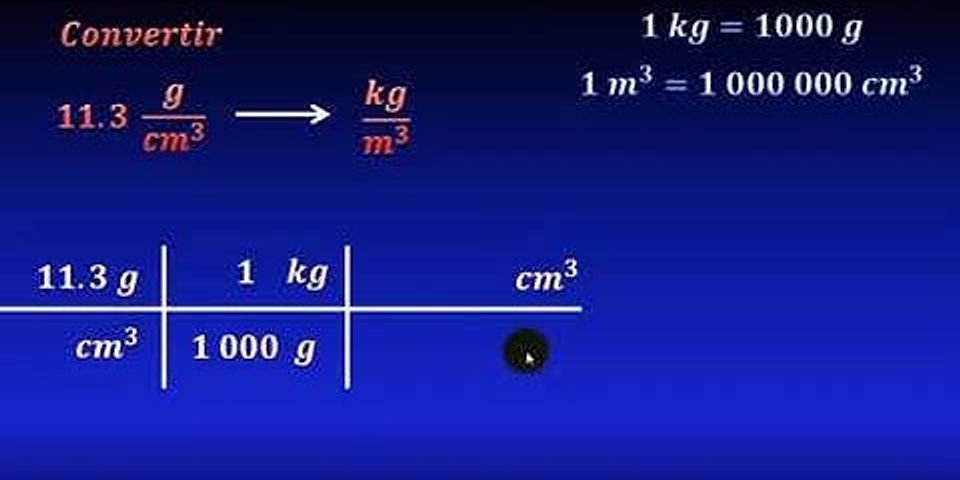 G cm 3. G/cm3 to kg/m3.