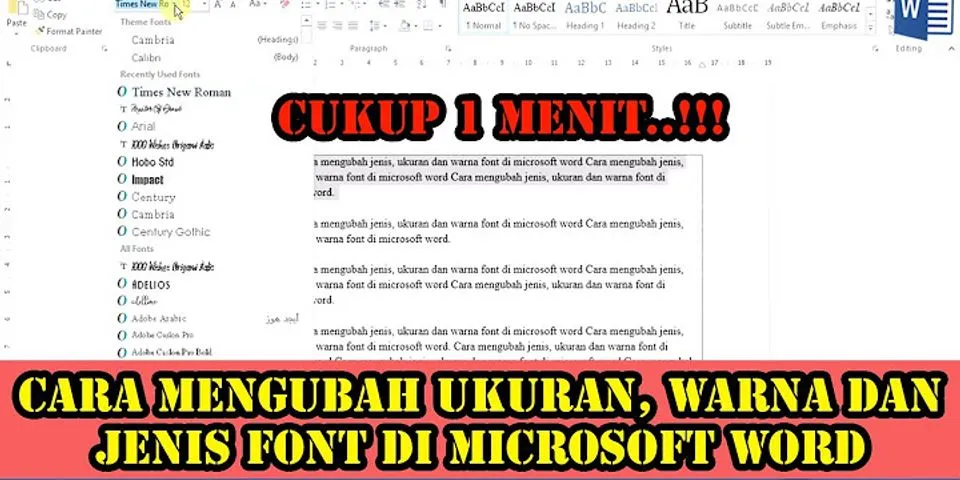 Ada berapakah jenis perataan dalam Microsoft Word sebutkan jenisnya?