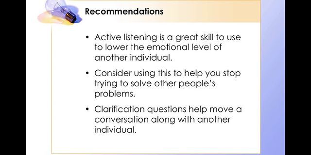 Advantages of active listening in counselling