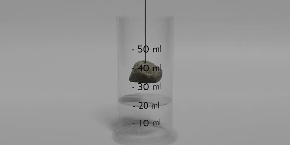 Alat yang digunakan untuk mengukur volume batu adalah a penggaris