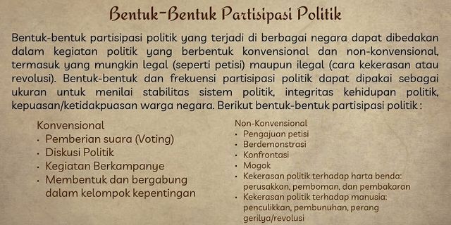 Analisislah fungsi partai politik sebagai sarana partisipasi politik warga negara Mas Dayat