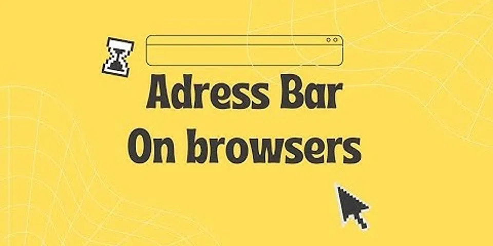 Apa fungsi dari address bar pada web browser