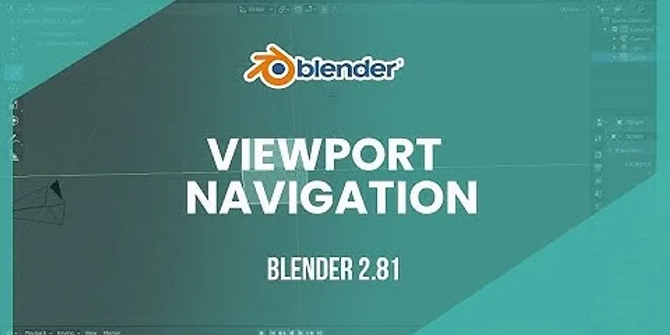 Apa fungsi dari viewport pada blender