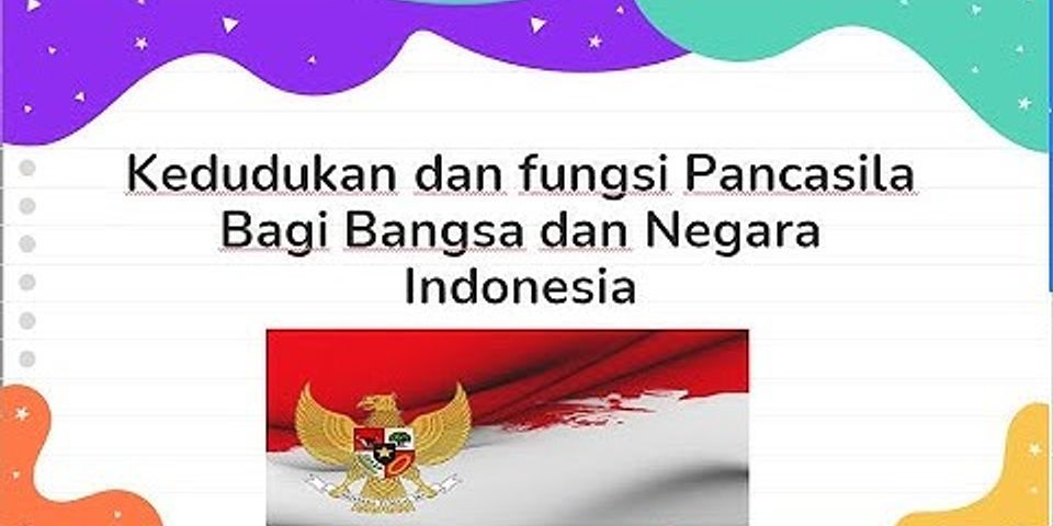Apa fungsi pancasila bagi warga indonesia