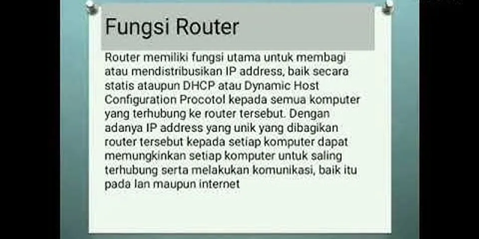 Apa itu router dan jelaskan fungsinya