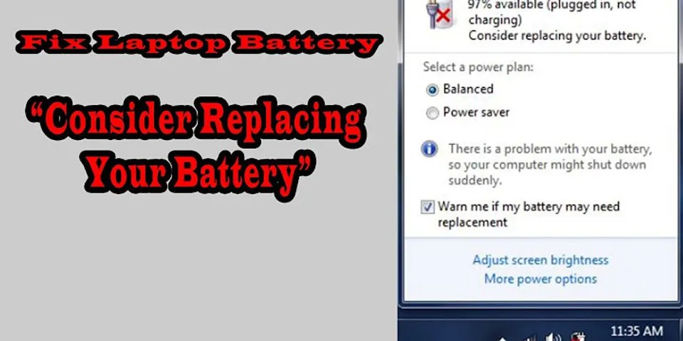 Apa maksud consider replacing your battery pada laptop
