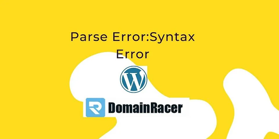 Apa maksud dari parse error syntax error