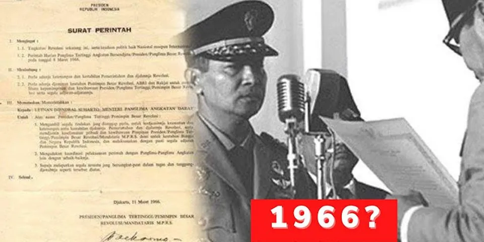 Apa nama surat yang diperintahkan presiden soekarno kepada letjen soeharto