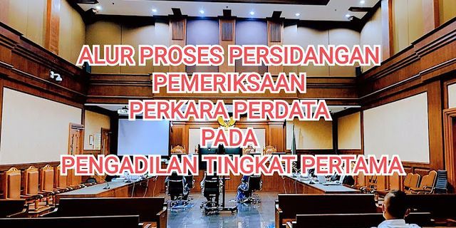 Apa pengadilan tingkat pertama di Indonesia?