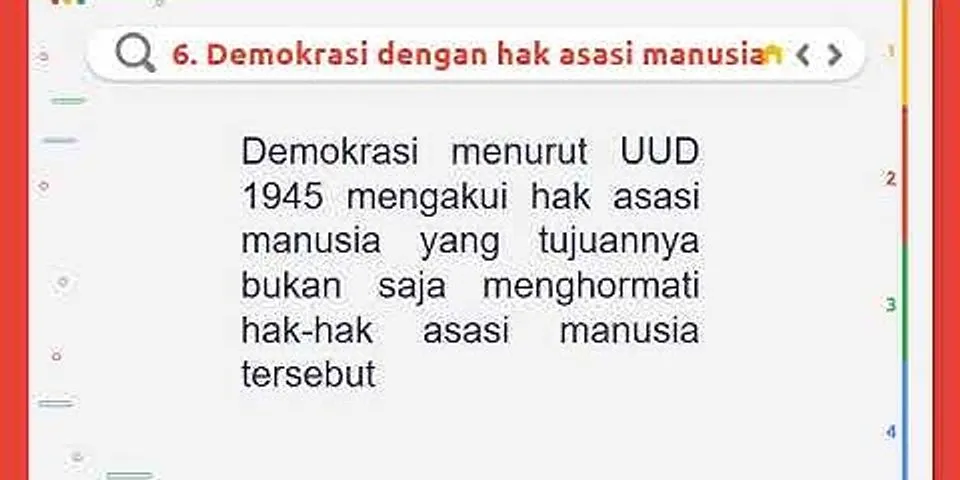 Apa saja prinsip demokrasi dan bagaimana implementasinya di Indonesia?