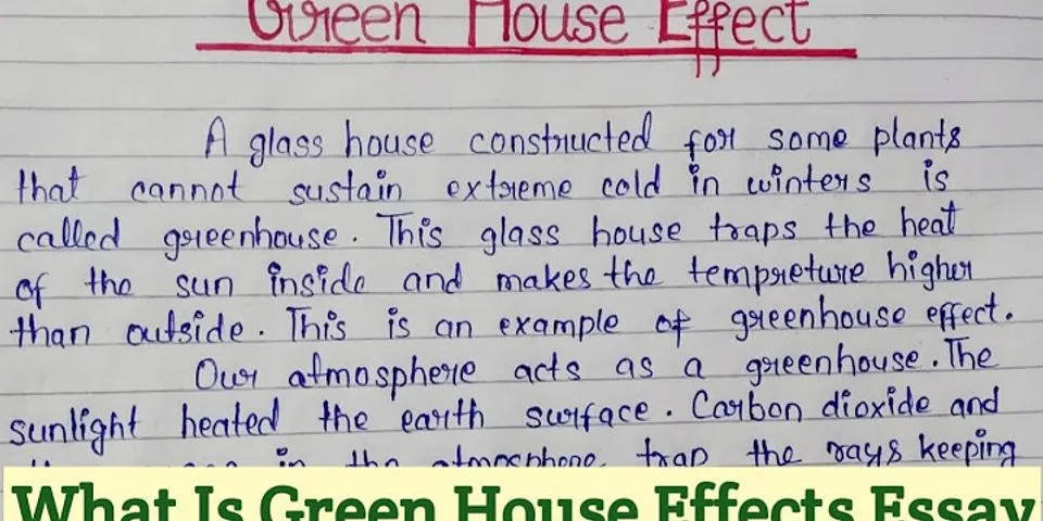 Apa yang anda ketahui tentang green house effect?