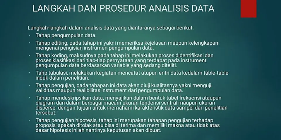 Apa yang dimaksud dengan analisa data