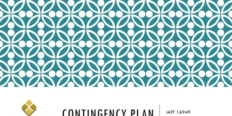 Apa yang dimaksud dengan contingency plan