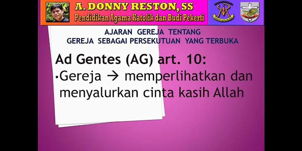 Apa yang dimaksud dengan Gereja sebagai persekutuan yang terbuka