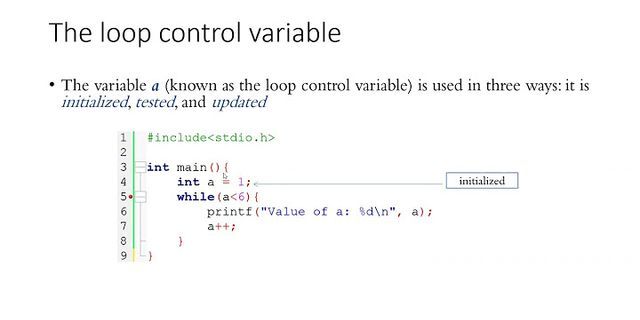 Apa yang dimaksud dengan loop control variable