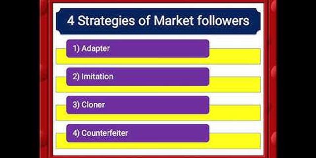 Apa yang dimaksud dengan market follower?