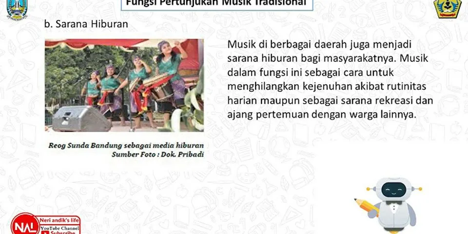 Apa yang dimaksud dengan pertunjukan seni musik tradisional