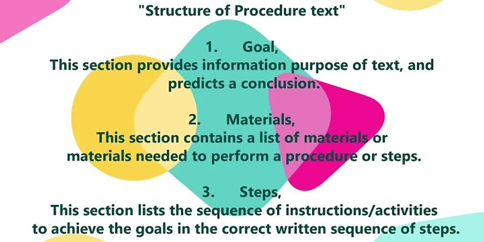 Apa yang dimaksud dengan prosedur teks