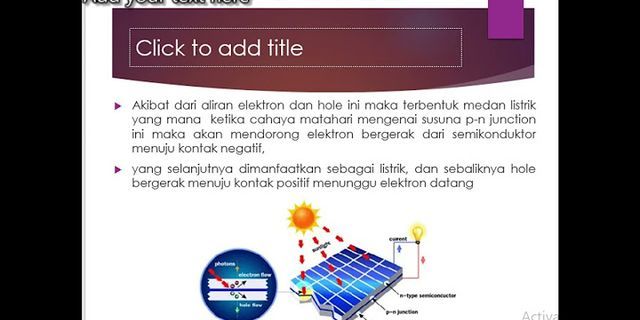 Apa yang dimaksud efek photovoltaic