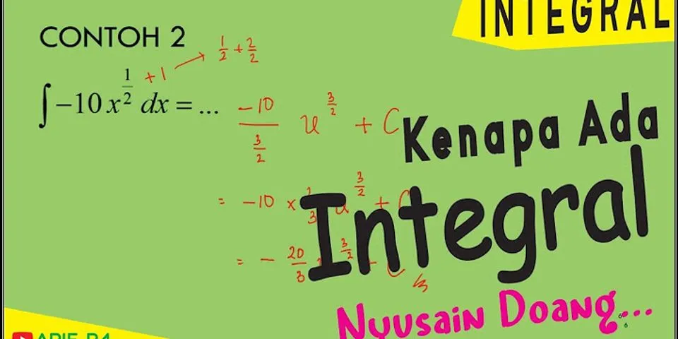 Apa yang dimaksud tentang integral