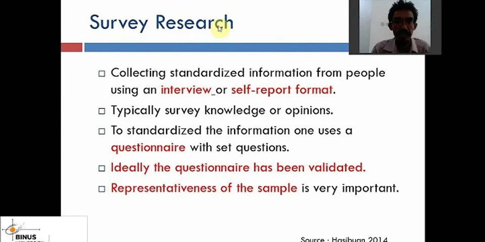 Apa yang disebut dengan survei research
