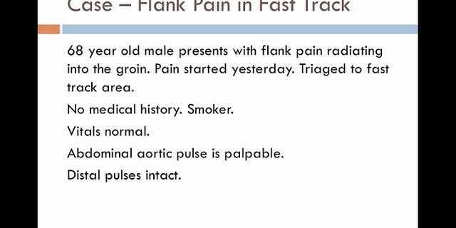 Apa yang disebut flank pain
