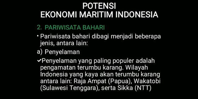Apa yang kalian ketahui tentang kondisi ekonomi maritim di Indonesia dilihat dari sektor pelayaran