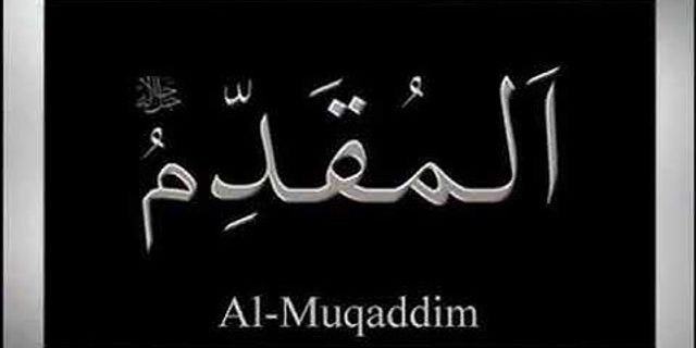 apakah arti al muqaddim