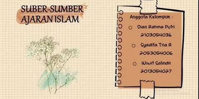 Apakah sumber ajaran Islam yang dipegang oleh Muhammadiyah?