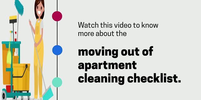 Apartment cleaning checklist moving in