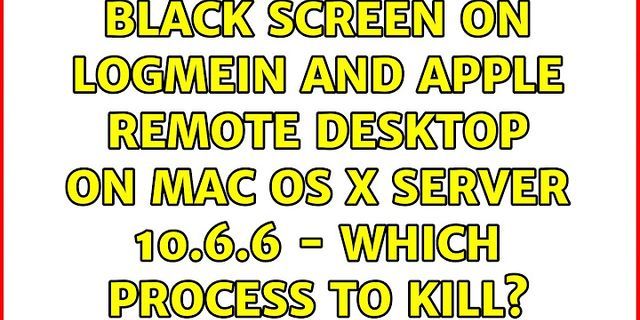 Apple Remote Desktop black screen Big Sur