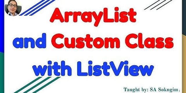 ArrayList trong Android Studio