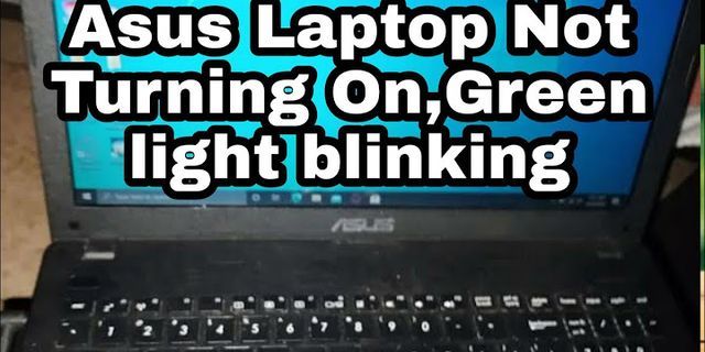 ASUS laptop power light blinking white