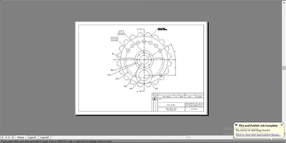Bagaimana langkah untuk mencetak gambar kerja pada program AutoCAD