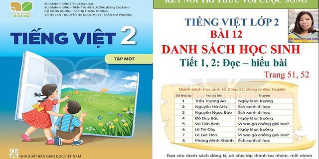 Bài tập Tiếng Việt lớp 2 Danh sách học sinh