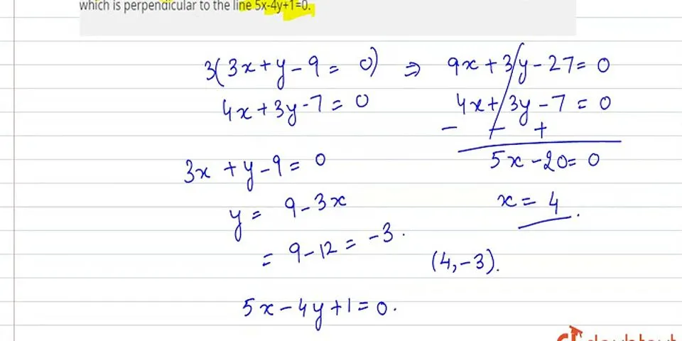 Bayangan garis 5x+4y=7 jika direfleksikan terhadap garis y = -x adalah …