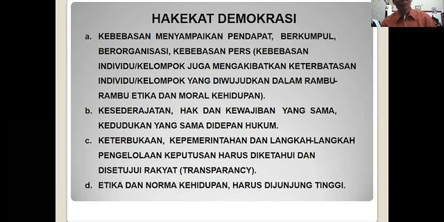 Berdasarkan ciri dan prinsip demokrasi apakah negara Indonesia sudah berpaham demokrasi