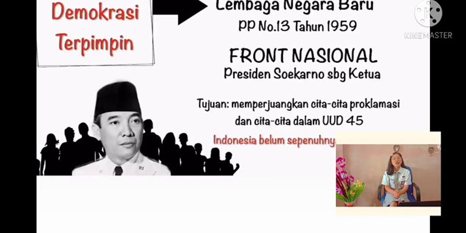 Pelaksanaan terpimpin dalam demokrasi adalah 1959-1965 berikut periode Demokrasi Indonesia