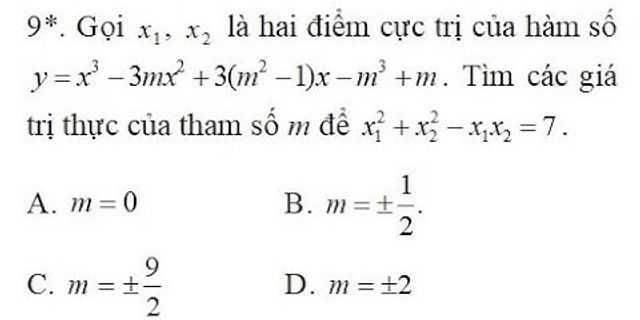 Biết x1 x2 là các nghiệm của phương trình x bình - 7 x + 3 = 0 giá trị của x 1 x 2 =