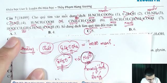 Các dung dịch làm quỳ tím chuyển màu xanh