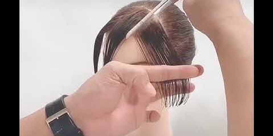 Cách cắt mỏng tóc mái