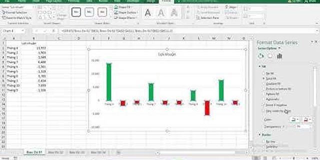 Cách chính màu cho biểu đồ trong Excel