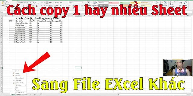 Cách copy Trang Excel