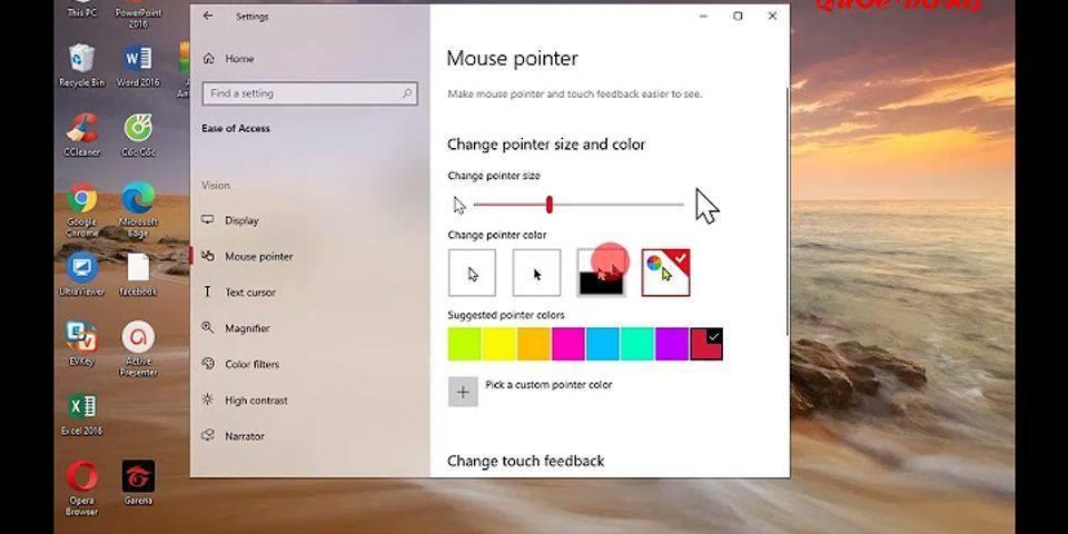 Cách đổi màu chuột máy tính