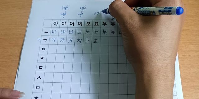 Cách ghép vần trong tiếng Hàn