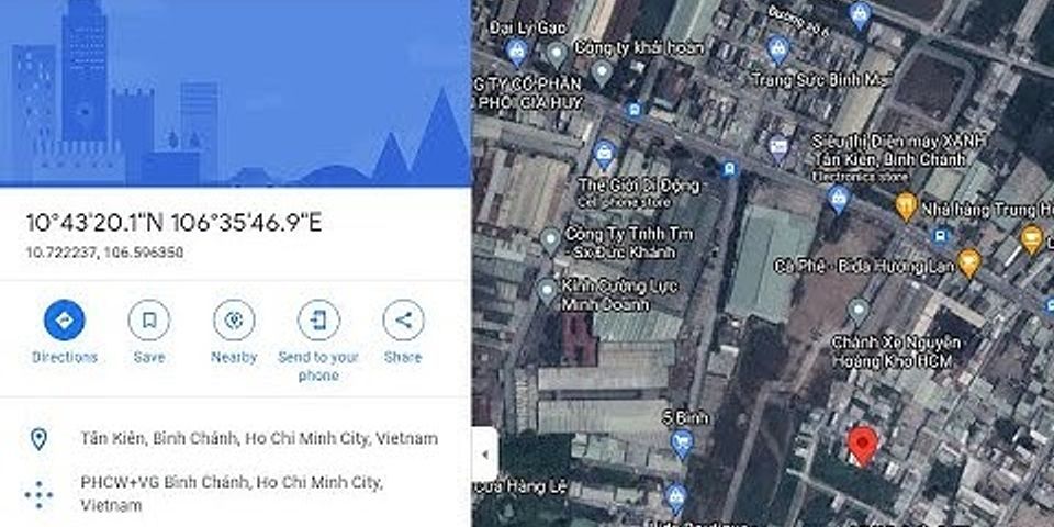 Cách ghim tọa độ trên Google map