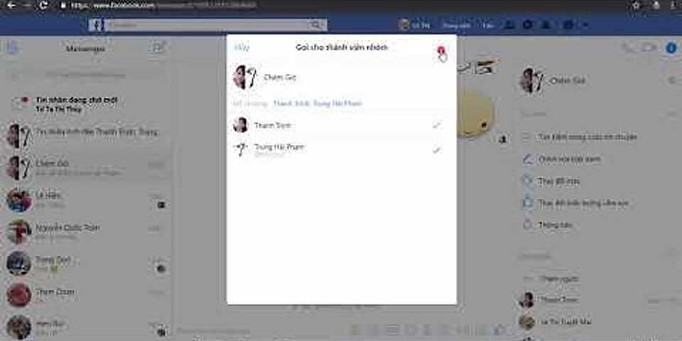 Cách gọi điện trên facebook messenger trên máy tính